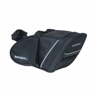 BASIL Sacoche de selle velo bag 1 4l noir fixation scratch 23x6x18cm