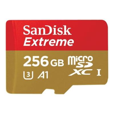 SANDISK  Extreme - Carte m&eacute;moire flash (adaptateur microSDXC vers SD inclus(e)) - 256 Go - A1 / Video Class V30 / UHS Class 3 / Class10 - microSDXC UHS-I 