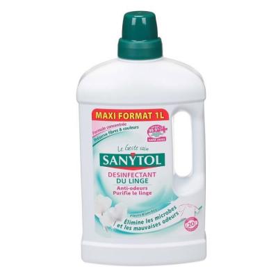SANYTOL D&eacute;sinfectant Du Linge Fleurs Blanches  - Le Bidon D'1 L