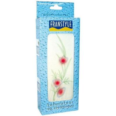 CENTRALE BRICO Saturateur plat c&eacute;ramique motif fleur, 310 ml - 
