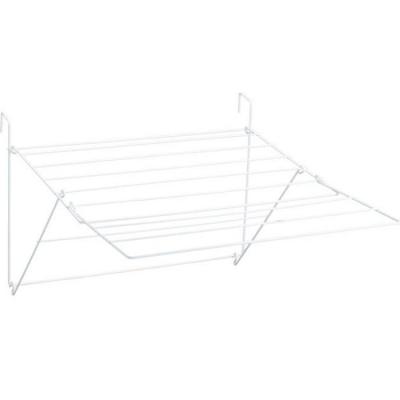 SAUVIC  S&eacute;choir &agrave; linge de balcon extensible plastifi&eacute; - Blanc