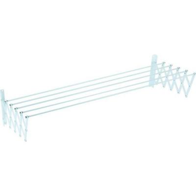SAUVIC  S&eacute;choir &agrave; linge extensible plastifi&eacute; 120 cm - Blanc