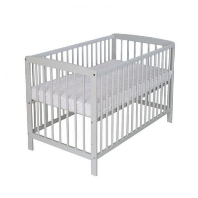 SCHARDT Lit enfant &agrave; barreaux Felix bois gris 60x120 cm 65x124x77cm