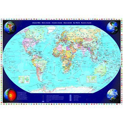 SCHMIDT SPIELE   Puzzle Adulte Notre Monde- 2000 Pi&egrave;ces