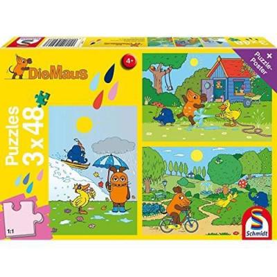 SCHMIDT SPIELE  Puzzle La Souris 3x48 pi&egrave;ces