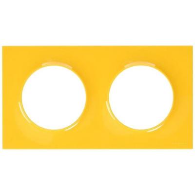 SCHNEIDER ELECTRIC  Plaque de finition 2 postes Odace Styl ambre
