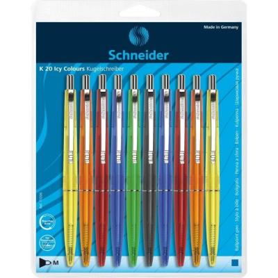  Schneider K20 Icy Colors Stylo A Bille - Lot De 10
