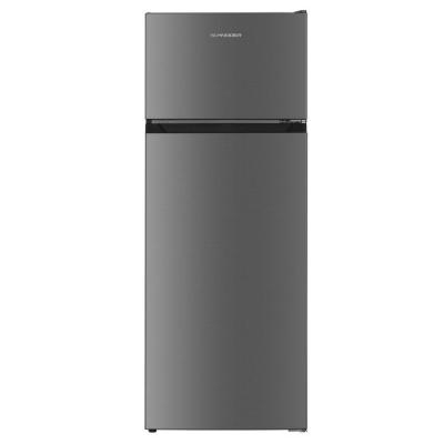 SCHNEIDER  SCDD206H-XE - R&eacute;frig&eacute;rateur double porte 206L Inox - Neuf