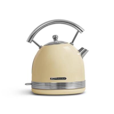 SCHNEIDER  - SCKE17CR - Bouilloire Vintage - 1,7 Litres - 2200 Watts - Socle Pivotant - Coloris Cr&egrave;me