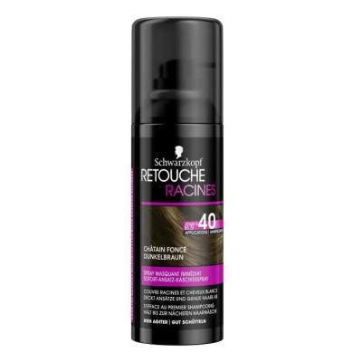 SCHWARZKOPF  Spray Retouche Racines Imm&eacute;diat - Ch&acirc;tain Fonc&eacute; - 120 ml