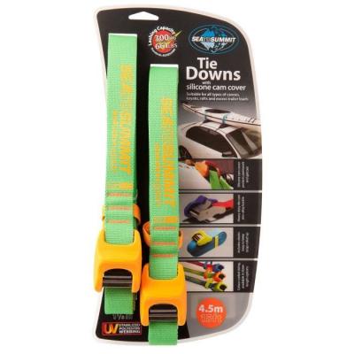 SEA TO SUMMIT Tie Down with Silicone Cover 4.5 Metre Double Pack Color: Naranja