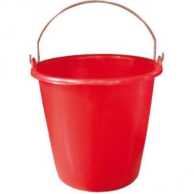 ALUMINIUM ET PLASTIQUE  seau 12l/26cm*rouge *rivaton*s12
