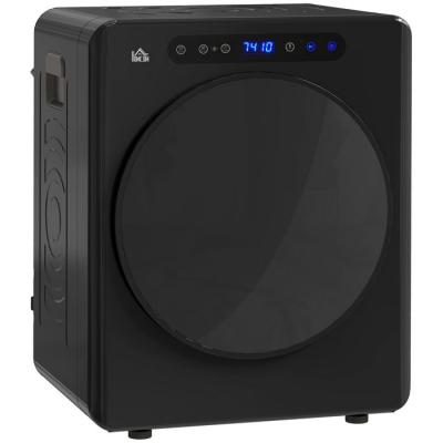 HOMCOM S&eacute;choir linge portable - 1000W 4Kg - timer - 6 modes - installation murale ou &agrave; poser - noir