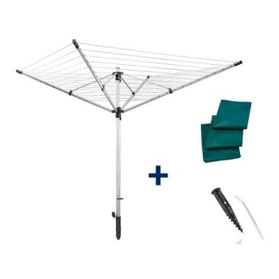 LEIFHEIT S&eacute;choir parapluie de jardin 60 m  LinoLift 600 QuickStart