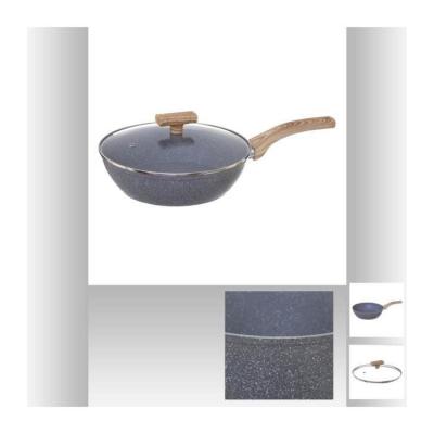 Sauteuse en aluminium ""nature"" 24cm noir