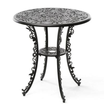 SELETTI Industry Collection Table ronde en aluminium noir