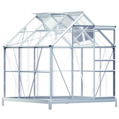 GARDEBRUK Serre de jardin en aluminium 190x190x195cm avec fondation