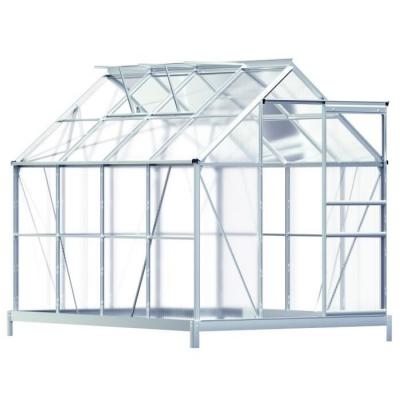 GARDEBRUK Serre de jardin en aluminium 250x190x195cm avec fondation