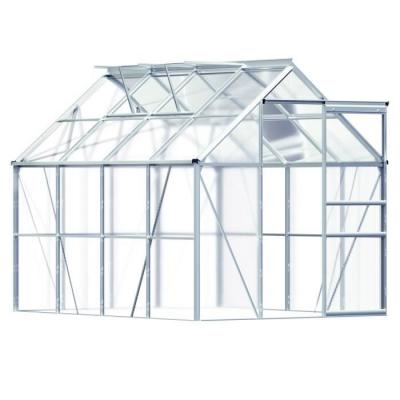 GARDEBRUK Serre de jardin en aluminium 7,63m&sup3; abri ext&eacute;rieur pour plantes l&eacute;gumes 250x190x195cm avec fen&ecirc;tres 