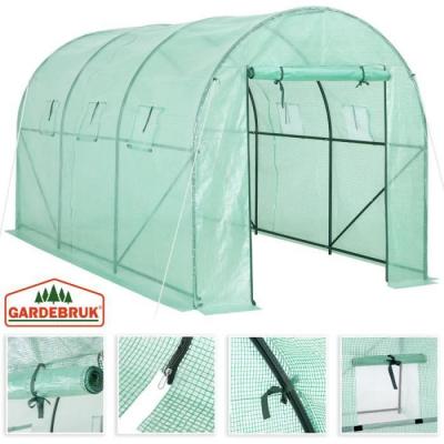 GARDEBRUK Serre de jardin tunnel 350x200x200cm b&acirc;che poly&eacute;thyl&egrave;ne