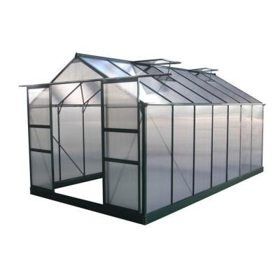 HABITAT ET JARDIN Serre jardin polycarbonate ""Dahlia"" Vert Sapin 13,29 m&sup2;