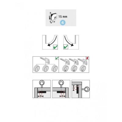 HETTICH Serrure de meuble acier en applique 15 mm r&eacute;versible - 