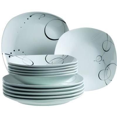 DOMESTIC Service de table -  - 921387 - 12 pi&egrave;ces - Porcelaine - Compatible lave-vaisselle