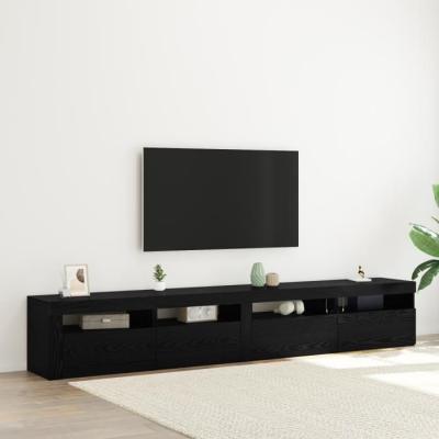 VIDAXL  - Ensemble de Meuble tv 3 pcs Ch&ecirc;ne noir 240 x 35 x 40 cm