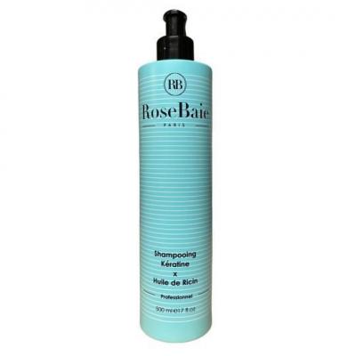 ROSE BAIE Shampooing k&eacute;ratine et huile de ricin RoseBaie 500 ml