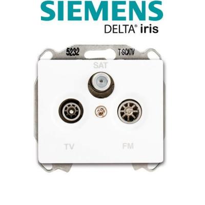 GENERIQUE Siemens - prise tv/fm/sat blanc delta iris