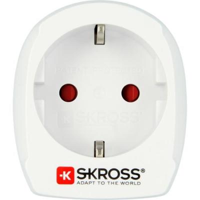 SKROSS  Europe to USA adaptateur prise d'alimentation Type B Type C (Europlug) Blanc