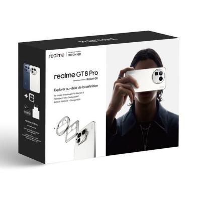 REALME Pack GT8 PRO 16/512 Go Blanc + kit deco Blanc + Chargeur 120W blanc + Buds Clip noir