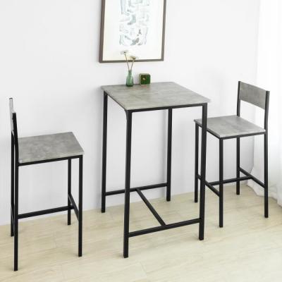 Ensemble Table de Bar + 2 Chaises -Pieds Sobuy OGT27-HG
