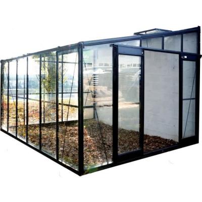 HTTPS: OUTIROR.COM IMG P 9 5 2 8 9528.JPG Serre jardin verre tremp&eacute; 4 mm - Solarium - 9,6 m&sup2; - anthracite