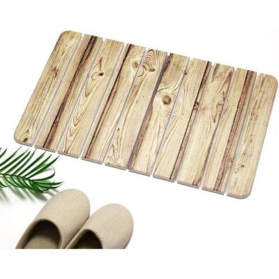 FISHTEC Soldela - Tapis de Bain Diatomite - Absorbant, Antid&eacute;rapant et Antibact&eacute;rien - Effet Bois