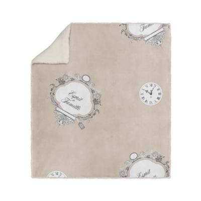 Soleil d'ocre Esprit de Famille Plaid, Polyester, Ecru, 110x170 cm