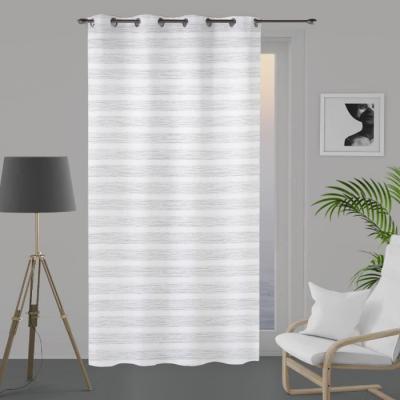 Soleil d'Ocre Louis Voilage, Polyester, Blanc, 140 x 250 cm