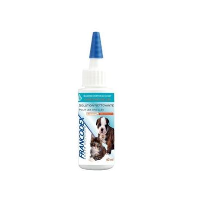 FRANCODEX Solution Nettoyante Pour Oreilles Chiot Et Chaton - 60 Ml