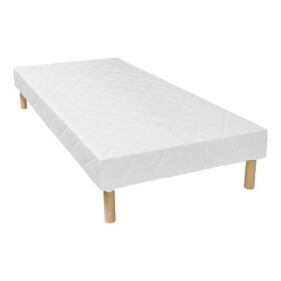 VENTE UNIQUE Sommier d&eacute;co tapissier 80 x 200 cm 14 lattes multiplis - Blanc - PANACEA de DREAMEA