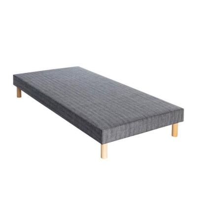 SOMEO Sommier tapissier d&eacute;co gris orage 13 cm -  90x190