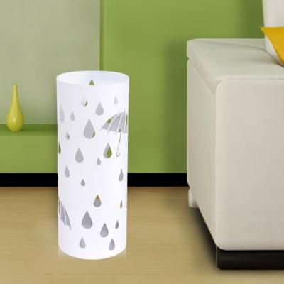 SONGMICS Porte-parapluies en m&eacute;tal rond, Blanc