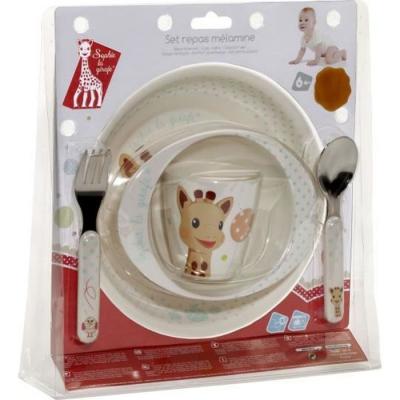VULLI SOPHIE LA GIRAFE Coffret repas 5 pcs mod&egrave;le ballon