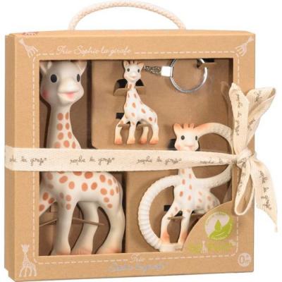 VULLI Coffret Trio Sophie la Girafe + Porte Cl&eacute;s + Anneau Dentiton
