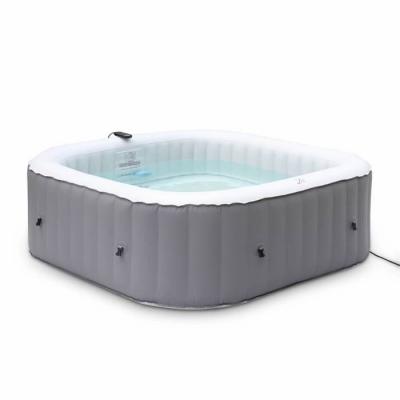 SWEEEK Spa MSPA gonflable carr&eacute; &ndash; Fjord 6 - Gris - Spa 6 personnes - 185cm