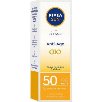 NIVEA Protection Solaire Uv Visage Anti Age Et Anti Tache 50 Ml