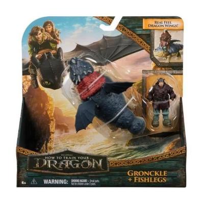 SPIN MASTER  PACK DRAGON ET VIKING 25 CM GRONK Dragons Movie