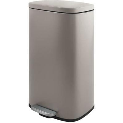 SPIRELLA  Poubelle &agrave; p&eacute;dale Acier AKIRA 50L Taupe Mat