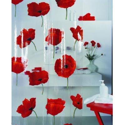 SPIRELLA  - Rideau de douche peva poppy 180x200cm Rouge - Rouge