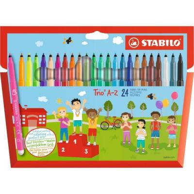 STABILO  Feutre Trio A-Z, &eacute;tui en carton de 24 - Lot de 3