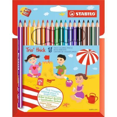 STABILO Pack Coloriage  Trio - 18 feutres et 18 crayons de couleurs